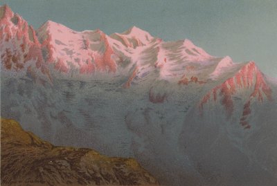 Sunset on Mont Blanc by European School